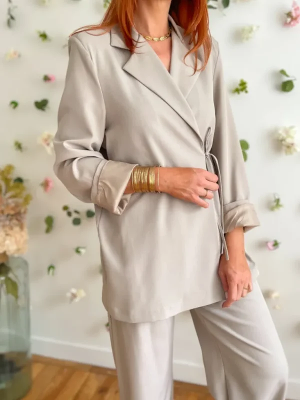 Vestes, Manteaux | Pantalons, Jeans*Justine Boutique Aaron veste + pantalon taupe
