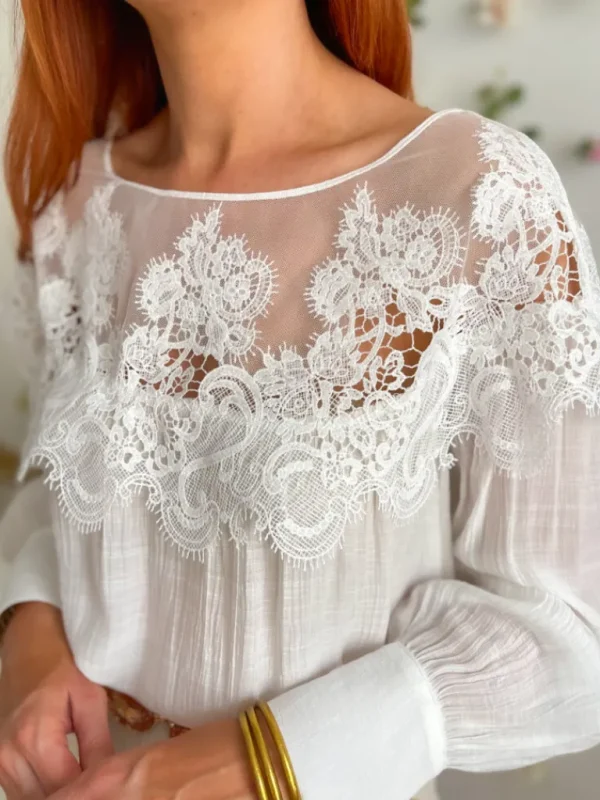 Tops, Blouses*Justine Boutique Adèle blouse dentelle