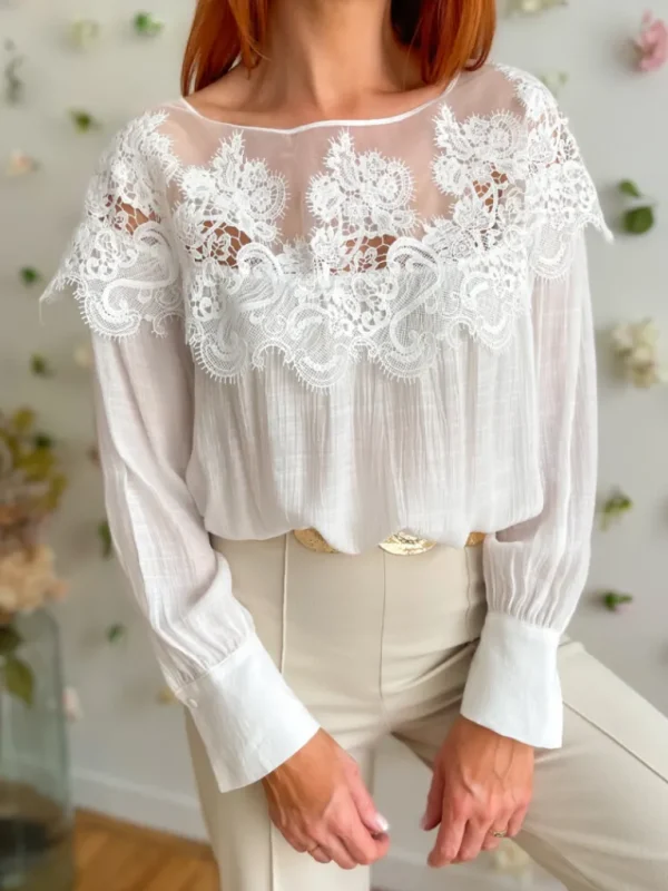 Tops, Blouses*Justine Boutique Adèle blouse dentelle