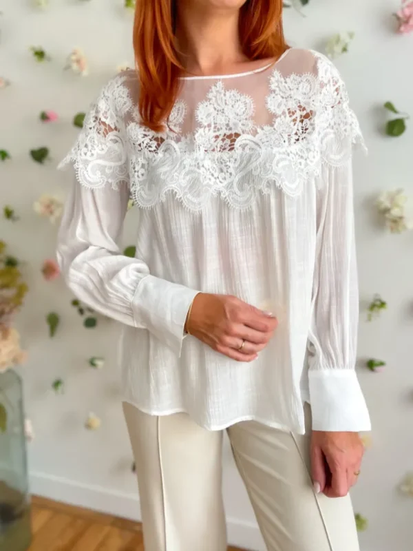 Tops, Blouses*Justine Boutique Adèle blouse dentelle
