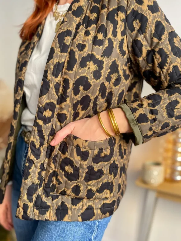 Pulls, Gilets | Vestes, Manteaux*Justine Boutique Amelia veste matelassée kaki