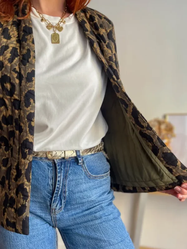 Pulls, Gilets | Vestes, Manteaux*Justine Boutique Amelia veste matelassée kaki