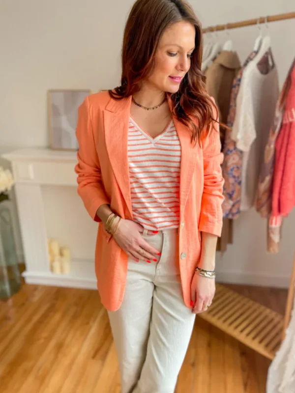 Vestes, Manteaux*Justine Boutique Ana blazer corail