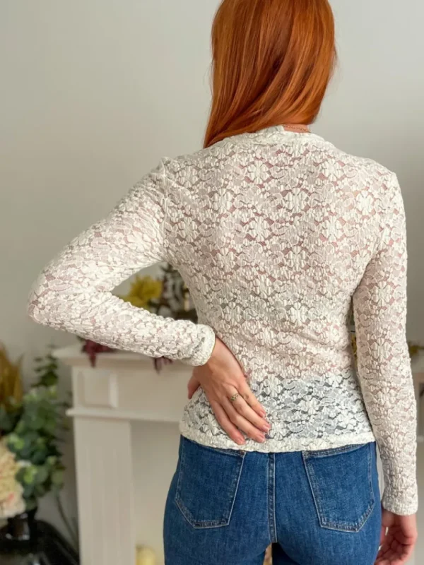 Tops, Blouses*Justine Boutique Anael blouse dentelle écru