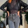 Tops, Blouses*Justine Boutique Anael blouse dentelle noir