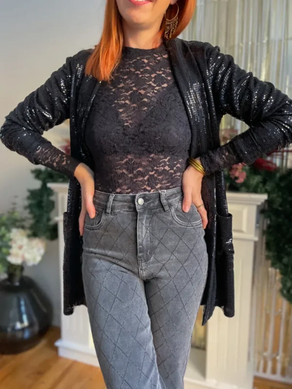 Tops, Blouses*Justine Boutique Anael blouse dentelle noir