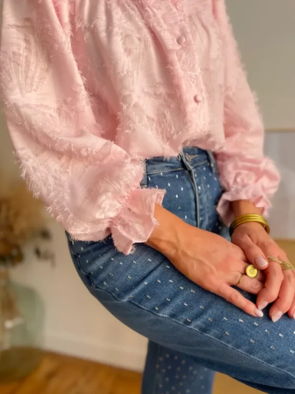 Tops, Blouses*Justine Boutique Anette blouse plumetis rose