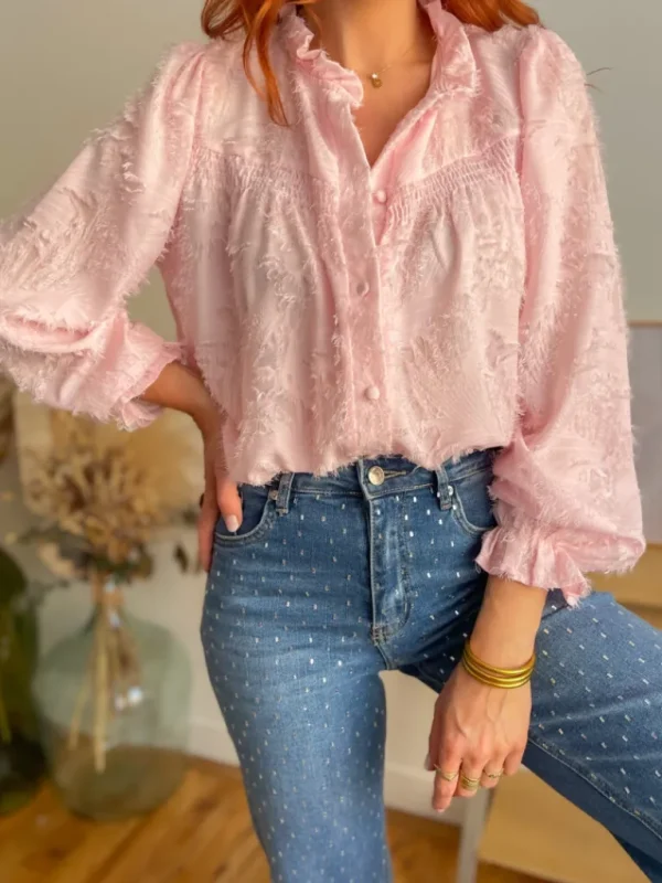 Tops, Blouses*Justine Boutique Anette blouse plumetis rose