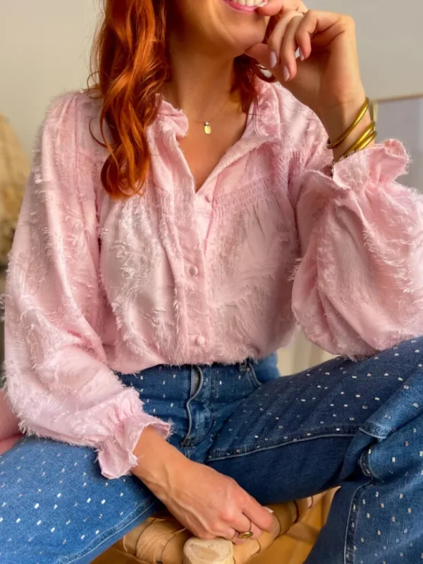 Tops, Blouses*Justine Boutique Anette blouse plumetis rose