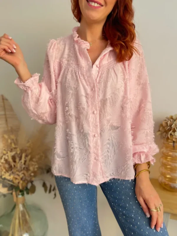 Tops, Blouses*Justine Boutique Anette blouse plumetis rose