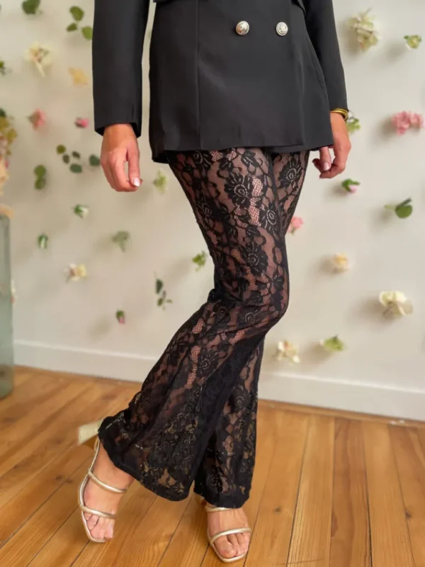 Pantalons, Jeans*Justine Boutique Ange pantalon fluide en dentelle