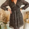 Robes, Jupes*Justine Boutique Anna robe courte noire taupe