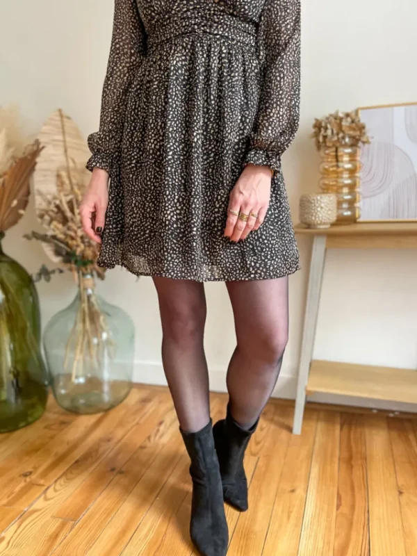 Robes, Jupes*Justine Boutique Anna robe courte noire taupe