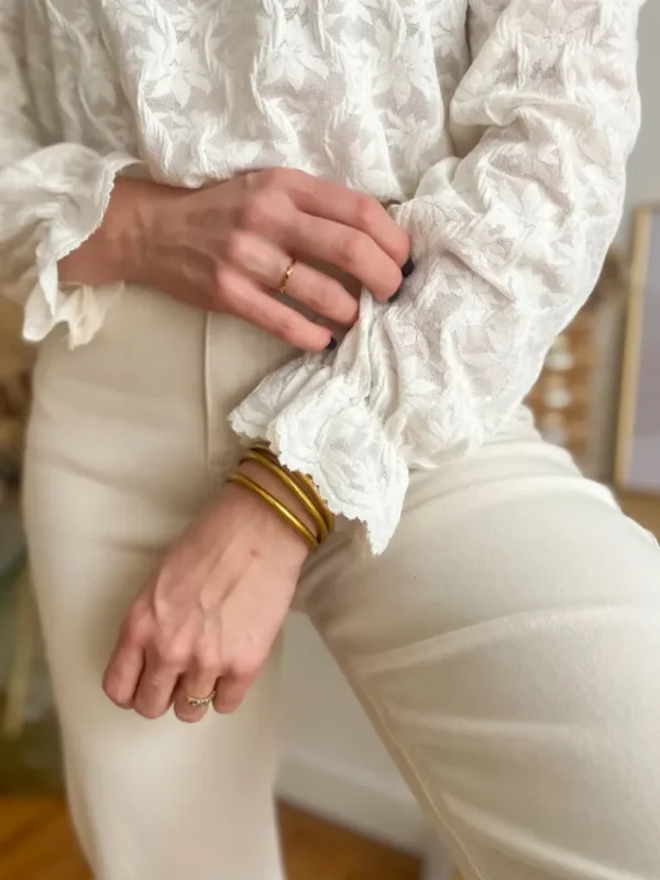 Tops, Blouses*Justine Boutique Aria blouse blanche