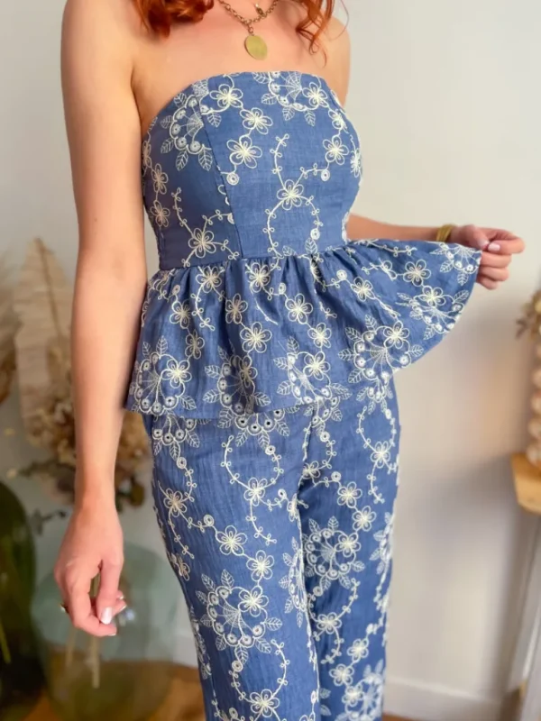 Robes, Jupes | Pantalons, Jeans*Justine Boutique Aria combipantalon jean et dentelle