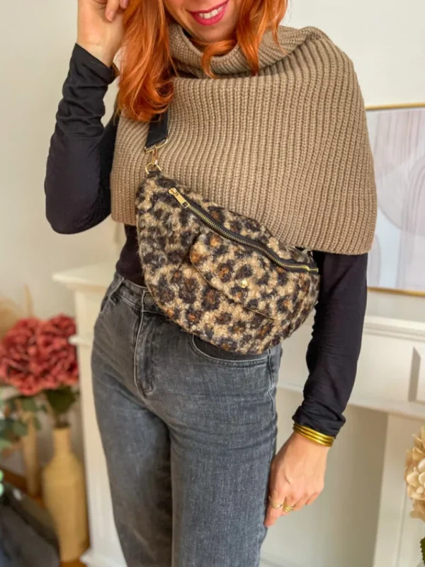 Echarpes, Bandeaux, Mitaines Et Casquettes*Justine Boutique Arsene cache cou taupe