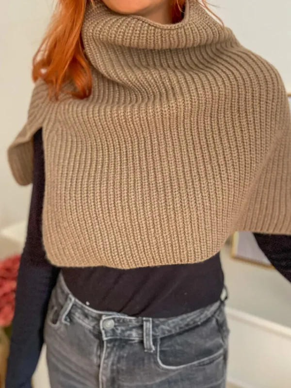Echarpes, Bandeaux, Mitaines Et Casquettes*Justine Boutique Arsene cache cou taupe