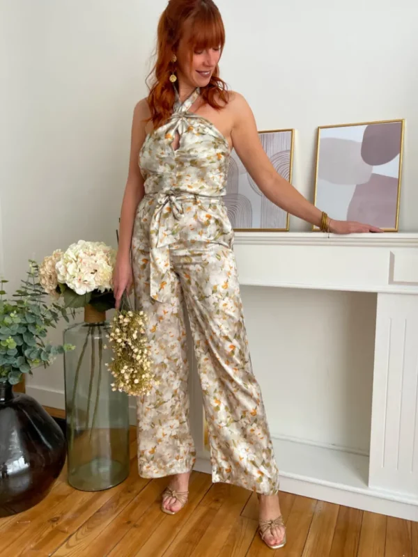 Tops, Blouses*Justine Boutique Augustin top satiné noué au cou