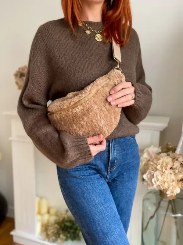 Pochettes, Sacs*Justine Boutique Banane bouclettes camel