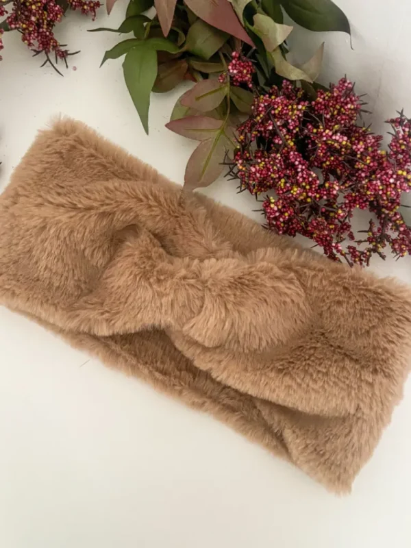 Echarpes, Bandeaux, Mitaines Et Casquettes*Justine Boutique Bandeau pilou taupe