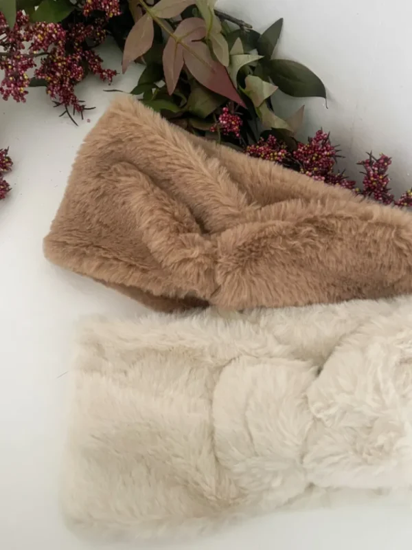 Echarpes, Bandeaux, Mitaines Et Casquettes*Justine Boutique Bandeau pilou taupe