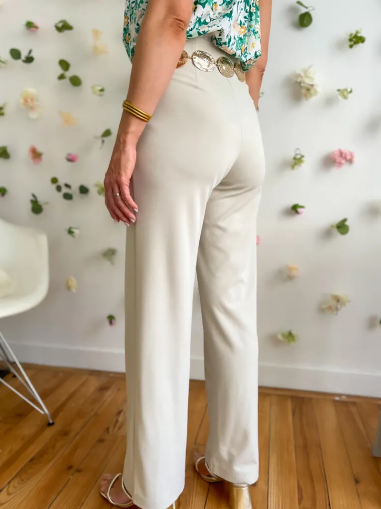 beky_pantalon_fluide_cru_2.webp Pantalons, Jeans*Justine Boutique Beky pantalon fluide écru