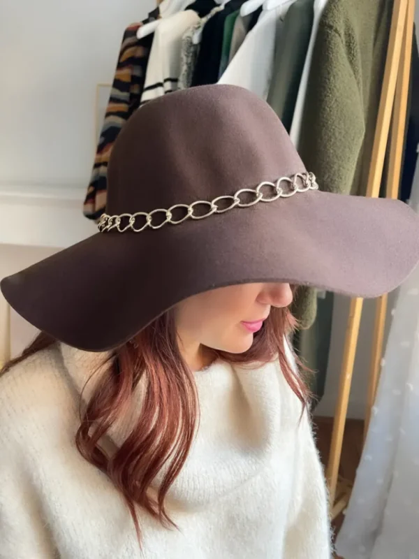 Echarpes, Bandeaux, Mitaines Et Casquettes*Justine Boutique Ben chapeau chaine chocolat