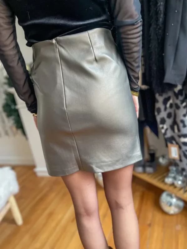 Robes, Jupes*Justine Boutique Bronze jupe simili cuir