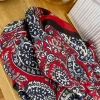 Echarpes, Bandeaux, Mitaines Et Casquettes*Justine Boutique Carré de soie rouge