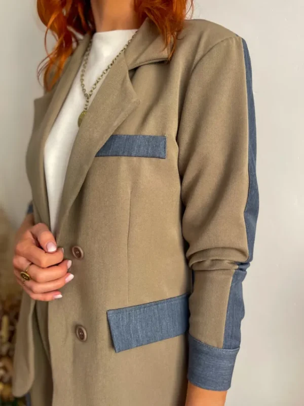 Pantalons, Jeans | Vestes, Manteaux*Justine Boutique Côme ensemble blazer + pantalon taupe
