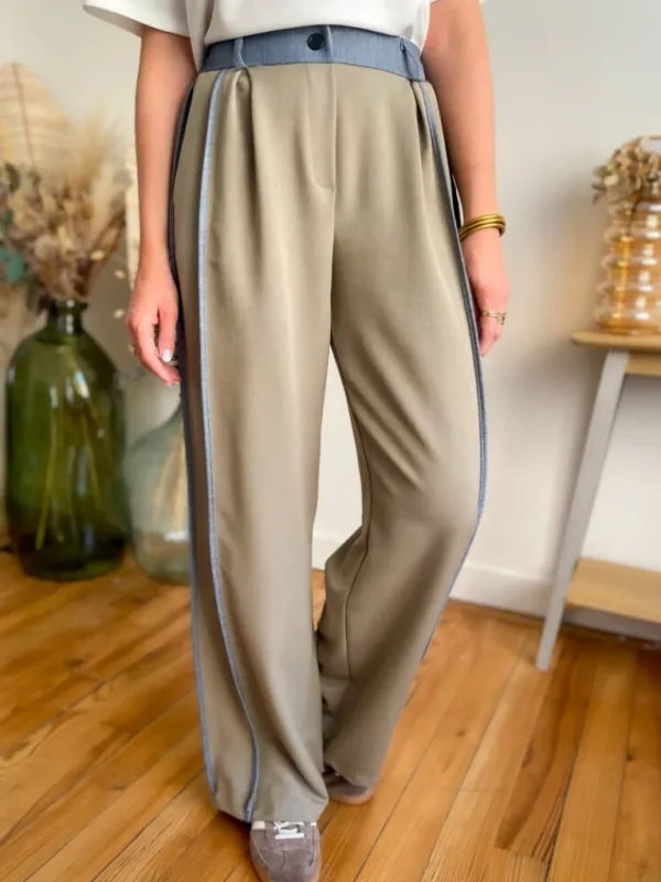 Pantalons, Jeans | Vestes, Manteaux*Justine Boutique Côme ensemble blazer + pantalon taupe