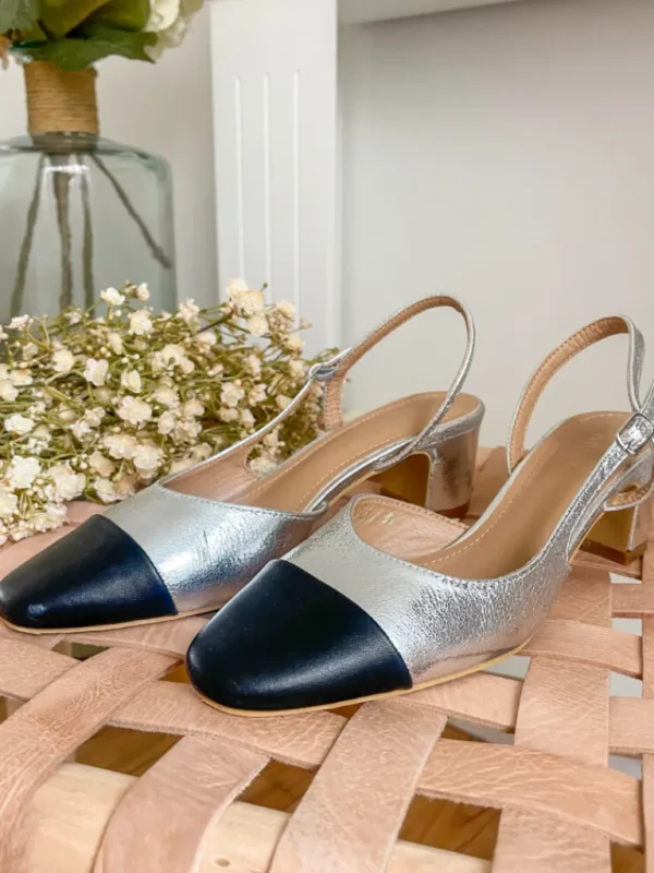 Chaussures, Chaussettes*Justine Boutique Côme escarpins argentés