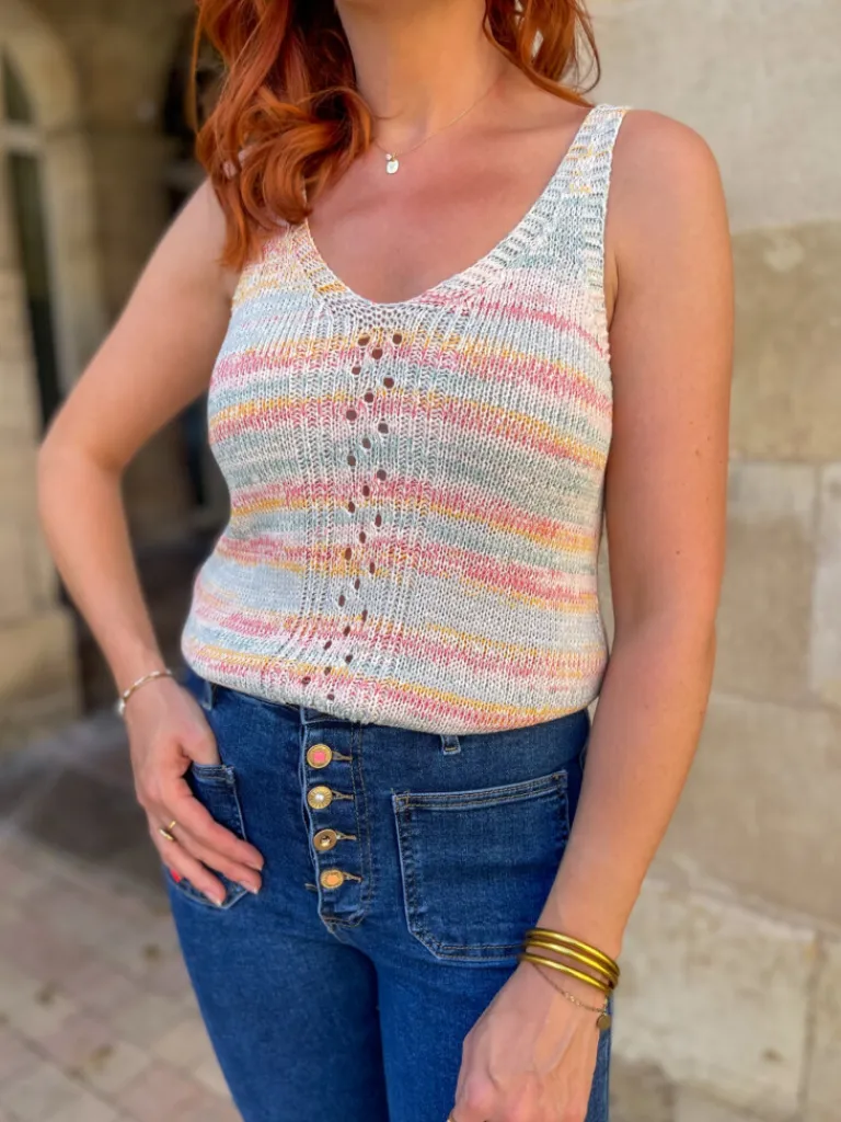 Tops, Blouses*Justine Boutique Diant top maille colorée
