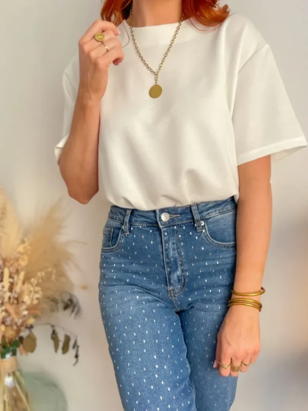 Tops, Blouses*Justine Boutique Elio tee shirt blanc