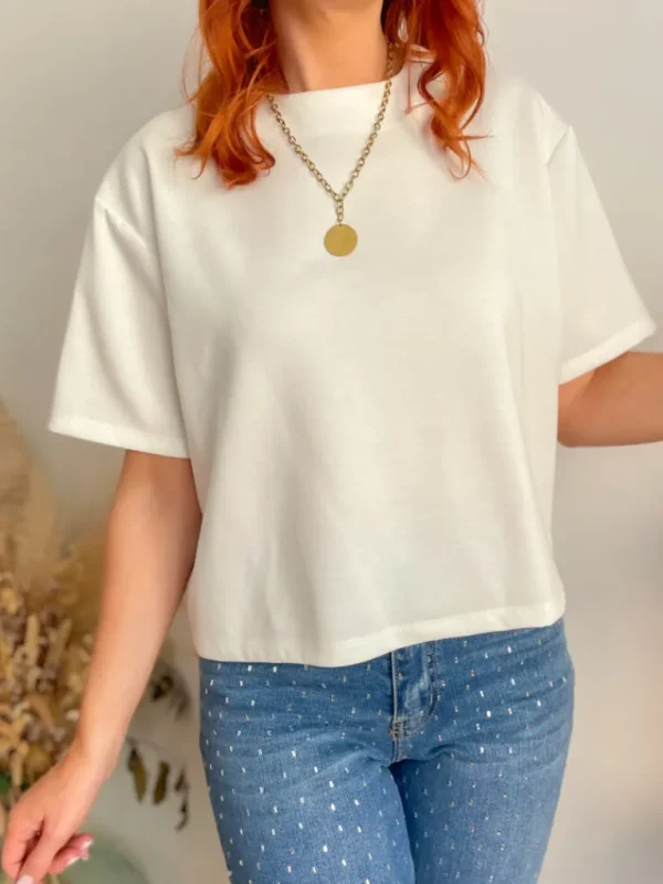 Tops, Blouses*Justine Boutique Elio tee shirt blanc