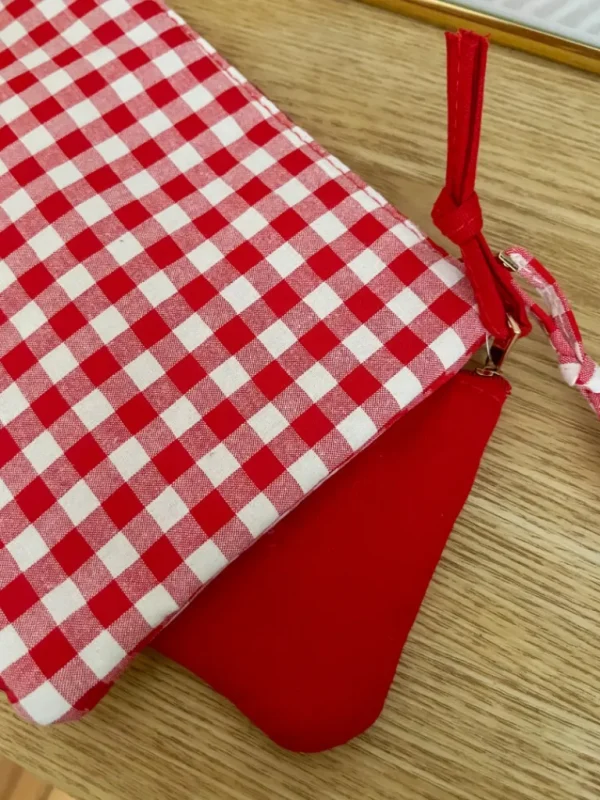Pochettes, Sacs*Justine Boutique Ensemble pochette vichy rouge
