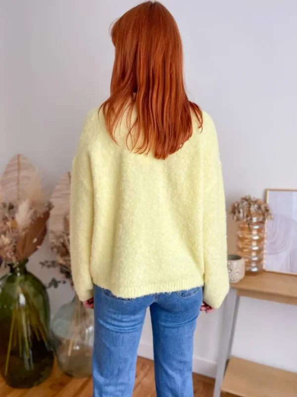 Pulls, Gilets*Justine Boutique Evan pull gilet jaune