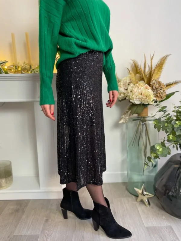 Robes, Jupes*Justine Boutique Fiesta jupe sequins noir