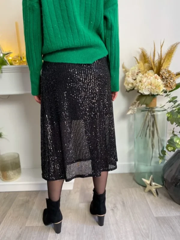 Robes, Jupes*Justine Boutique Fiesta jupe sequins noir