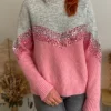 Pulls, Gilets*Justine Boutique Fun pull sequins rose