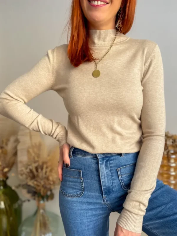 Pulls, Gilets*Justine Boutique Gabin pull fin beige