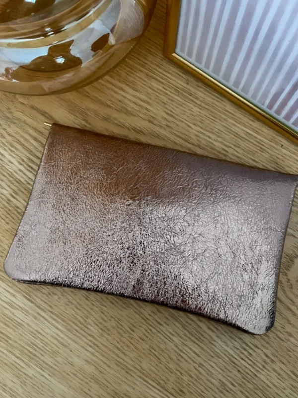 Pochettes, Sacs*Justine Boutique Grand porte monnaie cuir bronze