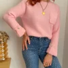 Pulls, Gilets*Justine Boutique Henri pull rose poche et boutons