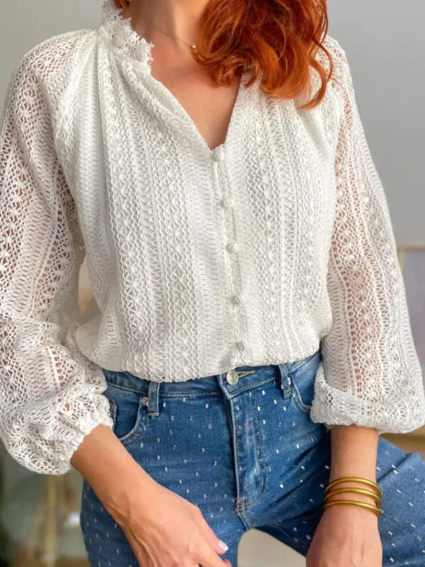 Tops, Blouses*Justine Boutique Ines blouse dentelle