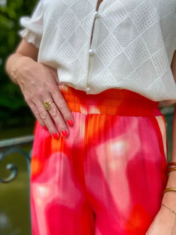 Pantalons, Jeans*Justine Boutique Jade pantalon nuancé corail