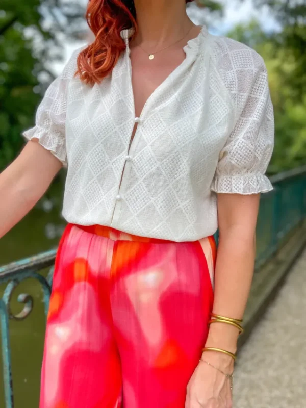 Pantalons, Jeans*Justine Boutique Jade pantalon nuancé corail