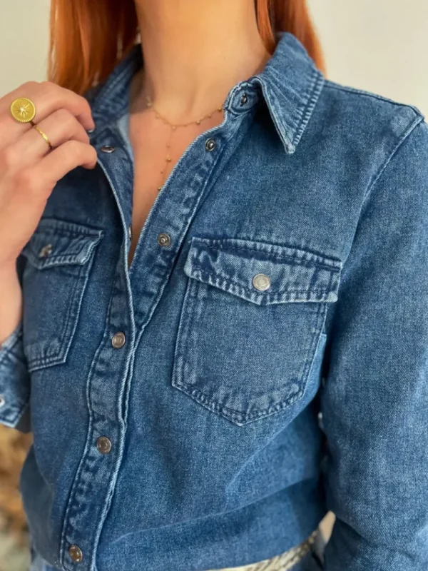 Tops, Blouses*Justine Boutique Jenny chemise en jean