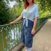 Robes, Jupes*Justine Boutique Jernie jupe à motif bleue