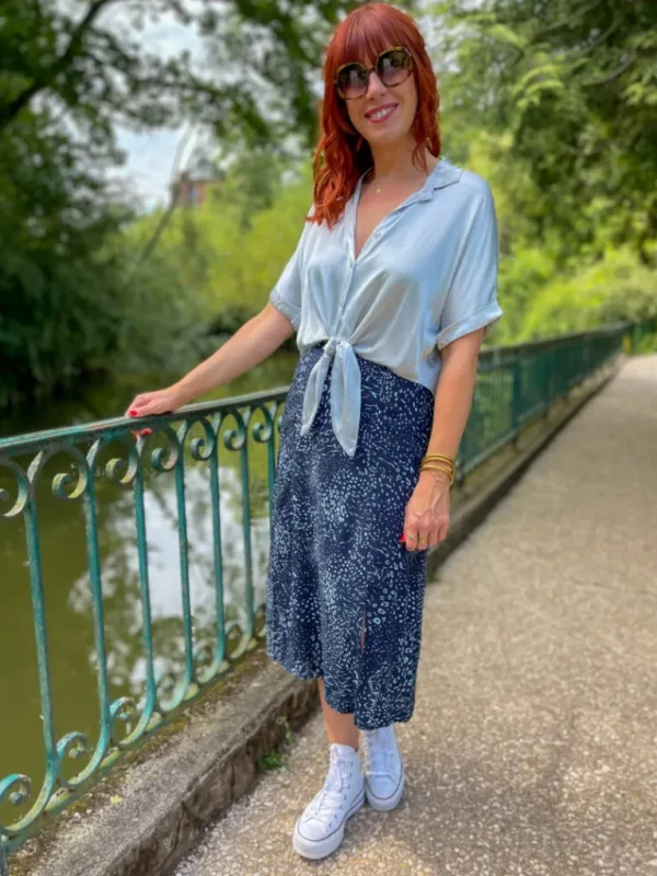 Robes, Jupes*Justine Boutique Jernie jupe à motif bleue