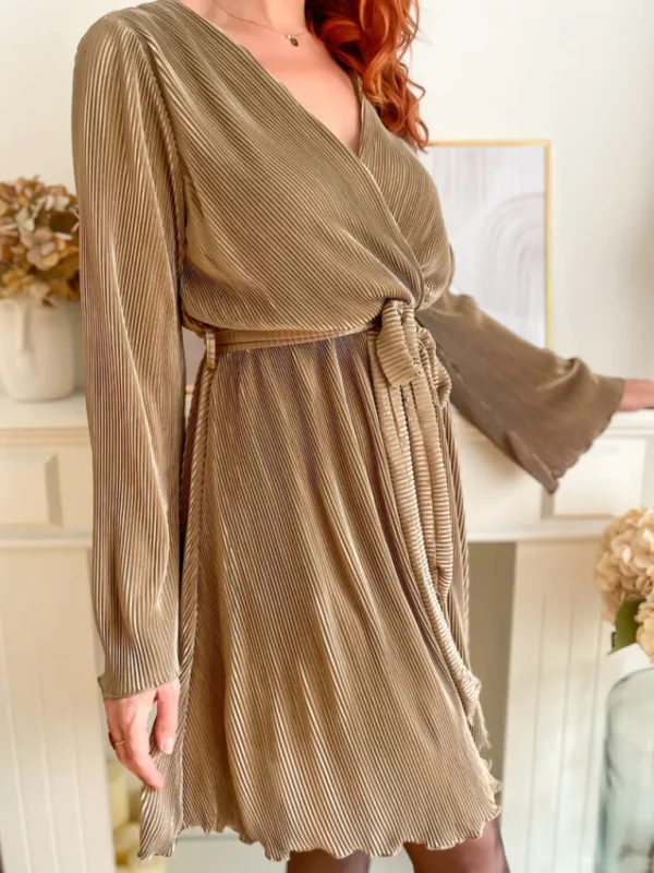 Robes, Jupes*Justine Boutique Josette robe plissée satinée